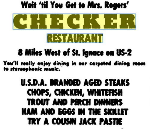 The Checker Restaurant - 1959 Ad (newer photo)